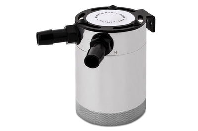 Mishimoto Compact Baffled Oil Catch Can - 2-Port - Polished - Engine Components