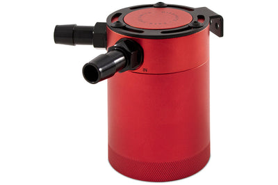 Mishimoto Compact Baffled Oil Catch Can - 2-Port - Red - Engine Components
