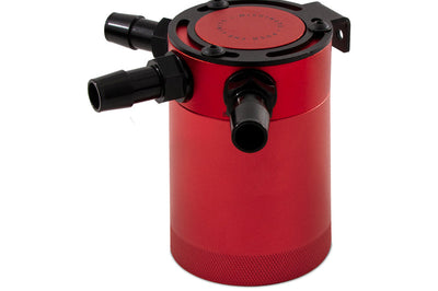 Mishimoto Compact Baffled Oil Catch Can 3-Port - Red - Engine Components
