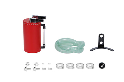 Mishimoto Large Aluminum Oil Catch Can - Wrinkle Red - Engine Components