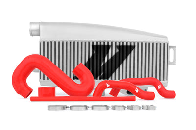 Mishimoto Subaru 02-07 WRX/04-07 STi Top-Mount Intercooler Kit - Powder Coated Silver & Red Hoses - Forced Induction