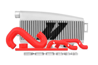 Mishimoto Subaru 02-07 WRX/04-07 STi Top-Mount Intercooler Kit - Powder Coated Silver & Red Hoses - Forced Induction