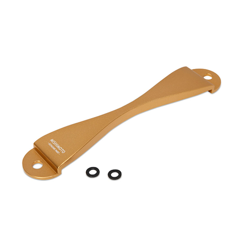 Mishimoto Subaru CNC Battery Tie-Down - Gold - Batteries Starting & Charging