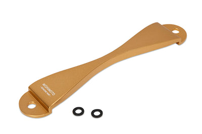 Mishimoto Subaru CNC Battery Tie-Down - Gold - Batteries Starting & Charging