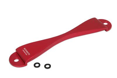 Mishimoto Subaru CNC Battery Tie-Down - Red - Batteries Starting & Charging