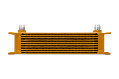 Mishimoto Universal 10 Row Oil Cooler - Gold - Cooling