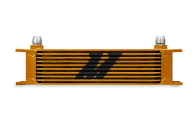 Mishimoto Universal 10 Row Oil Cooler - Gold - Cooling