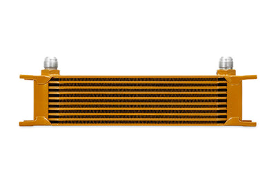 Mishimoto Universal 10 Row Oil Cooler - Gold - Cooling