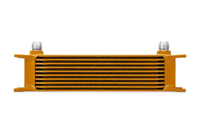 Mishimoto Universal 10 Row Oil Cooler - Gold - Cooling