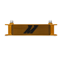 Mishimoto Universal 10 Row Oil Cooler - Gold - Cooling