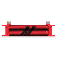 Mishimoto Universal 10 Row Oil Cooler - Red - Cooling