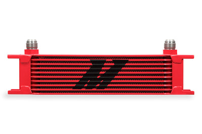 Mishimoto Universal 10 Row Oil Cooler - Red - Cooling