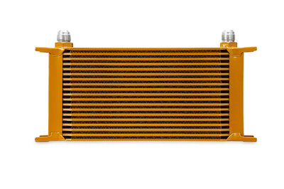 Mishimoto Universal 19 Row Oil Cooler - Gold - Cooling