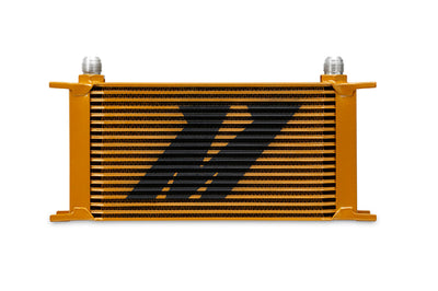 Mishimoto Universal 19 Row Oil Cooler - Gold - Cooling