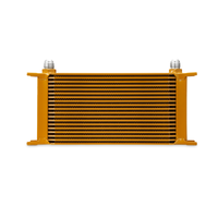 Mishimoto Universal 19 Row Oil Cooler - Gold - Cooling