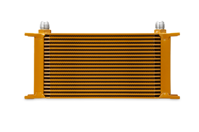 Mishimoto Universal 19 Row Oil Cooler - Gold - Cooling