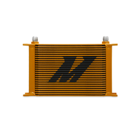 Mishimoto Universal 25-Row Oil Cooler - Gold - Cooling