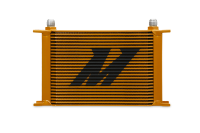 Mishimoto Universal 25-Row Oil Cooler - Gold - Cooling