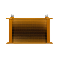 Mishimoto Universal 25-Row Oil Cooler - Gold - Cooling