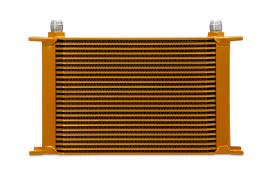 Mishimoto Universal 25-Row Oil Cooler - Gold - Cooling