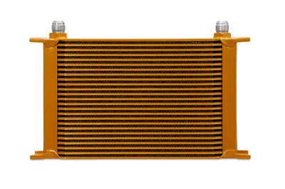 Mishimoto Universal 25-Row Oil Cooler - Gold - Cooling