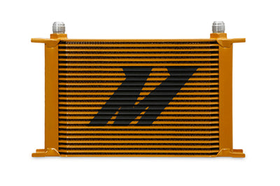 Mishimoto Universal 25-Row Oil Cooler - Gold - Cooling