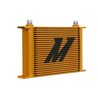 Mishimoto Universal 25-Row Oil Cooler - Gold - Cooling