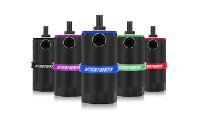 Mishimoto Universal Baffled Oil Catch Can - Purple - Engine Components