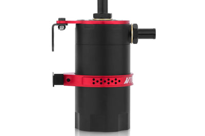 Mishimoto Universal Baffled Oil Catch Can - Red - Engine Components