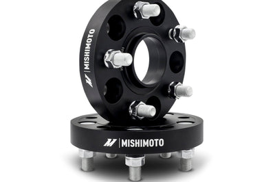 Mishimoto Wheel Spacers - 5x120 - 64.1 CB - M14 x1.5 - 25mm - BK - and Tire Accessories