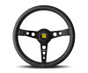 MOMO Momo Prototip Heritage Steering Wheel 350 mm - Black Leather/White Stitch/Black Spokes - Interior Accessories