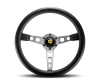 MOMO Momo Prototipo Steering Wheel 350 mm - Black Leather/Wht Stitch/Brshd Spokes - Interior Accessories