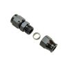 Moroso Aluminum Fitting Adapter 6AN Female to 3/8in Tube Compression - Black - Fabrication
