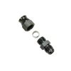 Moroso Aluminum Fitting Adapter 6AN Male to 3/8in Tube Compression - Black - Fabrication