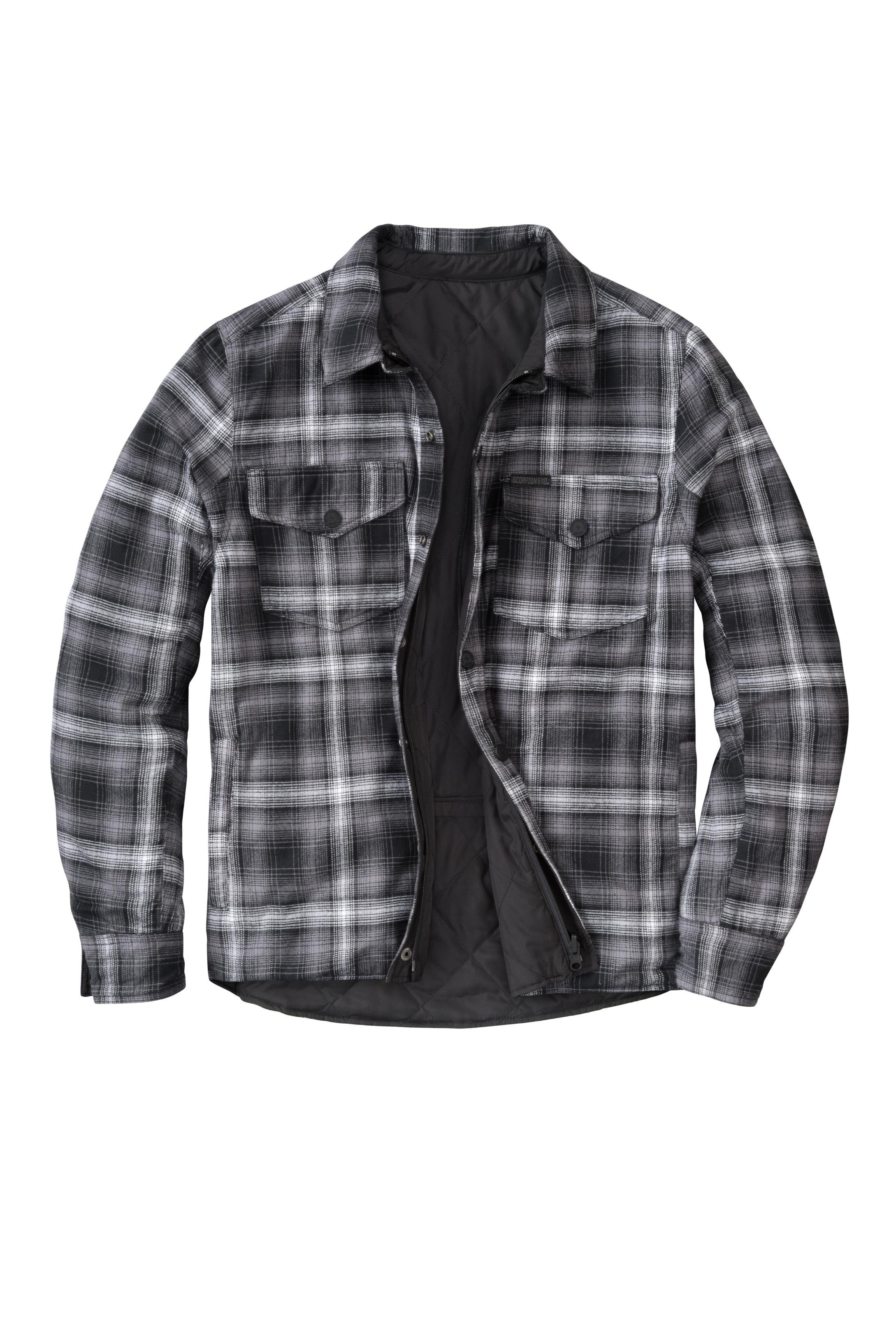 Scorpion Exo Morpheus Reversable Jacket Black/plaid Grey Xl - Black/Plaid / 2X-Large - Harddrive Products