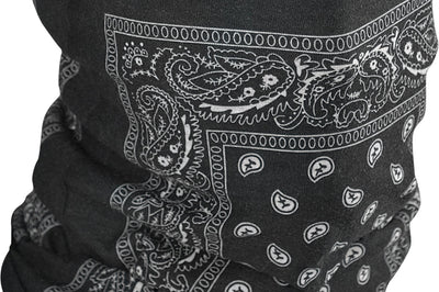 Zan Motley Tube Fleece Lined Black Paisley - Harddrive Products