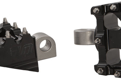 Flo Motorsports Moto Style Footpeg Set Bronze 2’’x3.125’’ - Black - Harddrive Products