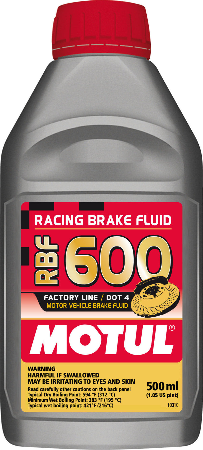 Motul 1/2L Brake Fluid RBF 600 - Racing DOT 4 - Brakes Rotors & Pads