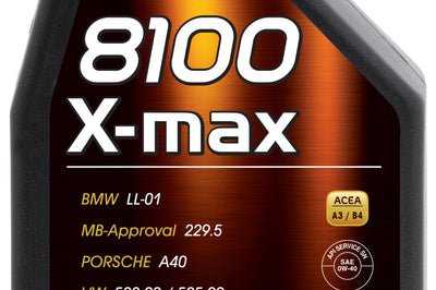 Motul 1L Synthetic Engine Oil 8100 0W40 X-MAX - Porsche A40 - Oils & Filters