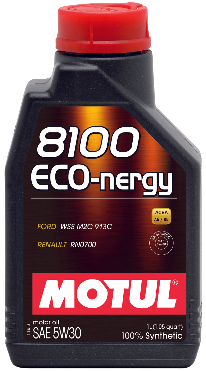 Motul 1L Synthetic Engine Oil 8100 5W30 ECO-NERGY - Ford 913C - Oils & Filters