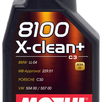 Motul 1L Synthetic Engine Oil 8100 5W30 X-CLEAN - LL04- MB 229.51- 504.00-507.00 - Oils & Filters