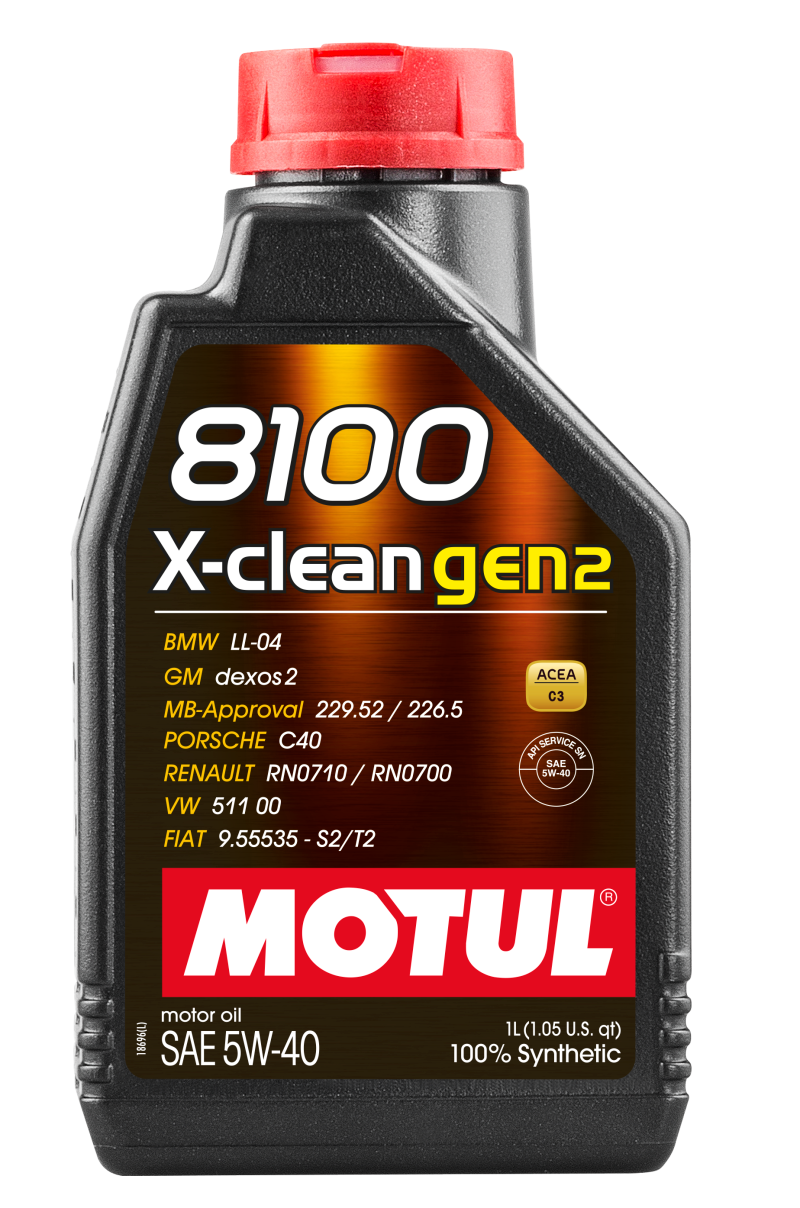 Motul 1L Synthetic Engine Oil 8100 X-CLEAN Gen 2 5W40 - Oils & Filters