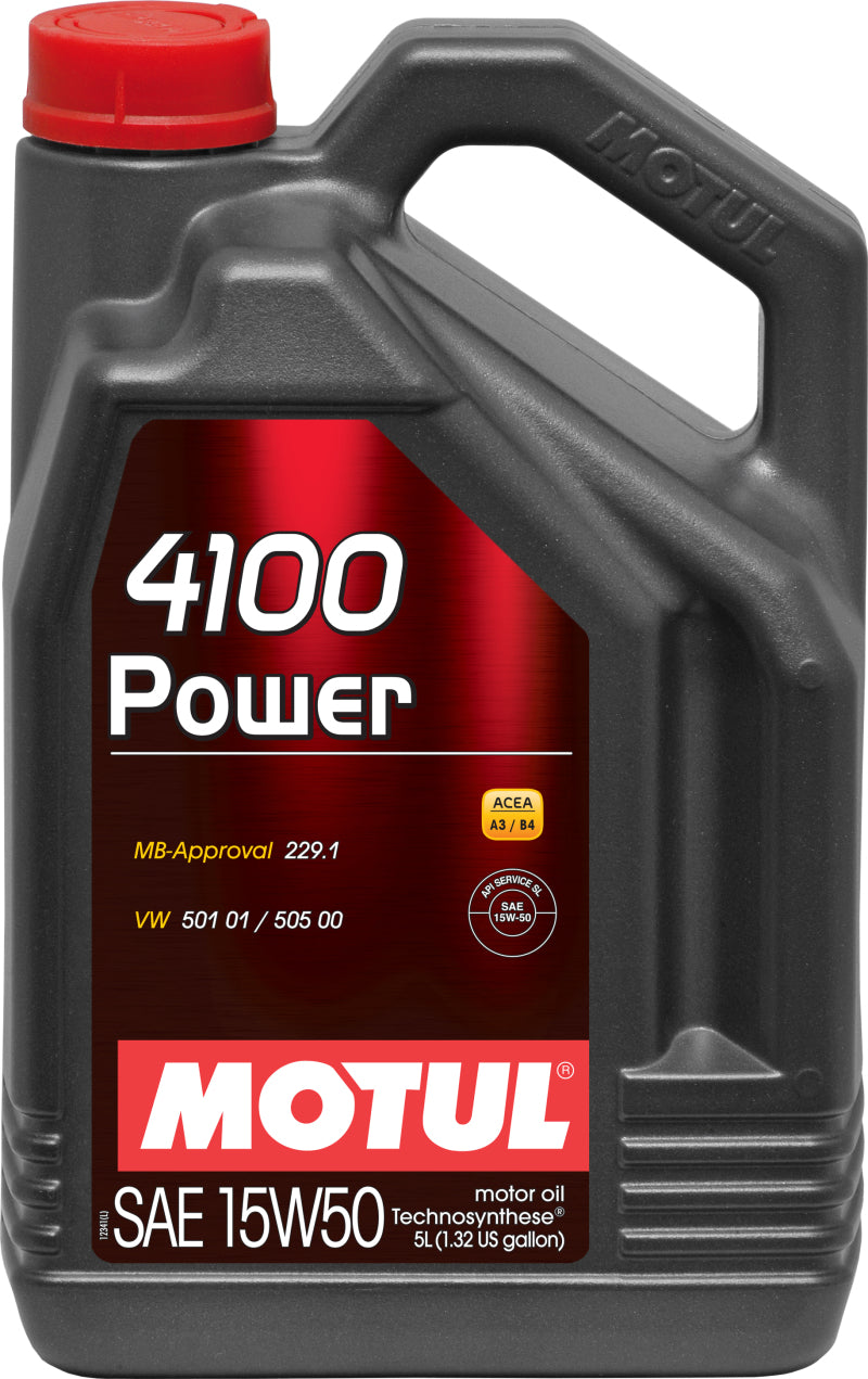 Motul 5L Engine Oil 4100 POWER 15W50 - VW 505 00 501 01 - MB 229.1 - Oils & Filters