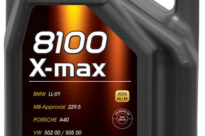 Motul 5L Synthetic Engine Oil 8100 0W40 X-MAX - Porsche A40 - Oils & Filters