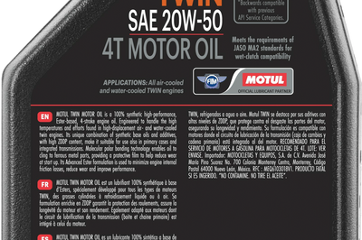 Motul Twin 100% Syn 20w50 Qt - Harddrive Products