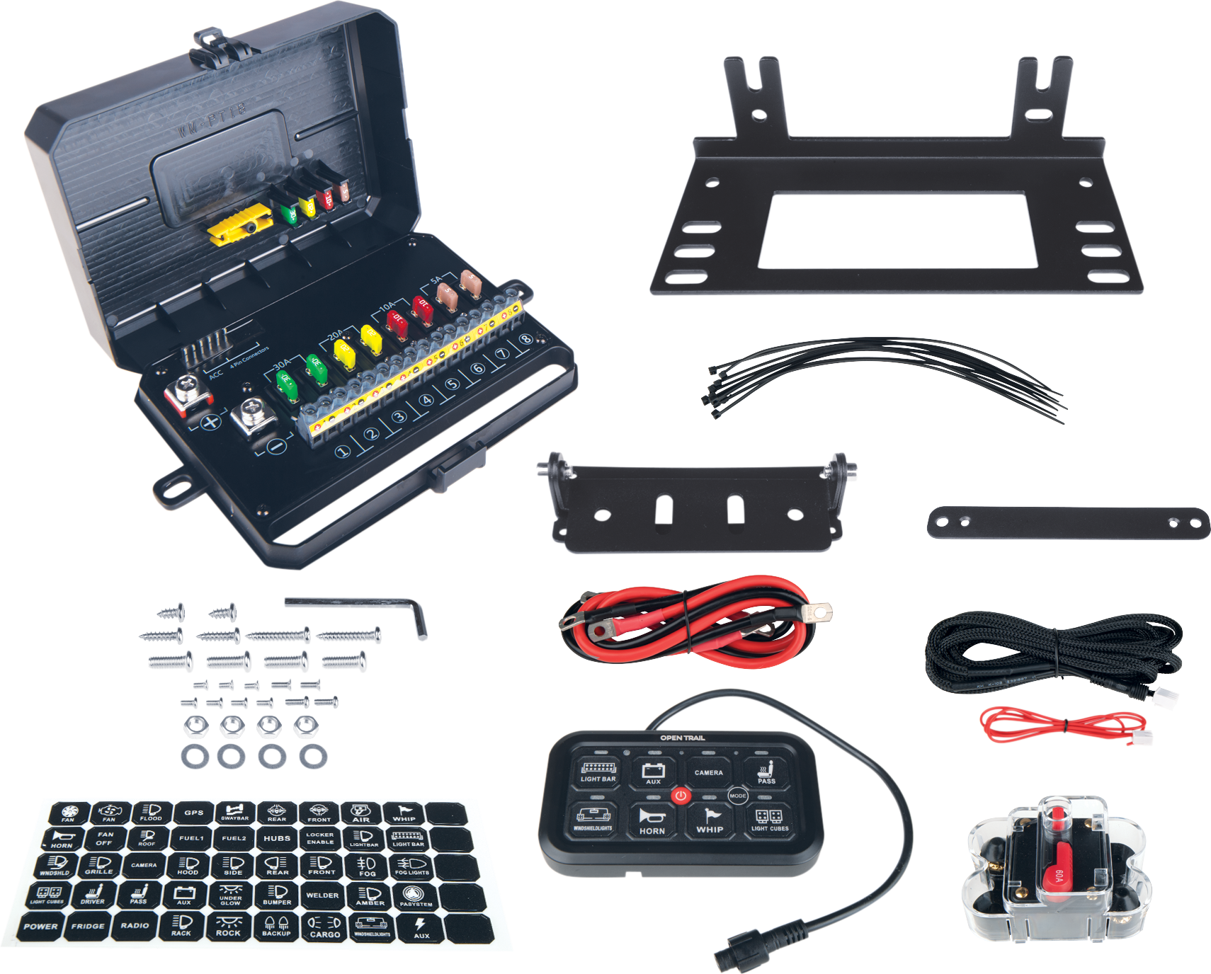 Open Trail Multifunction Rgb Switch Panel 8 Gang