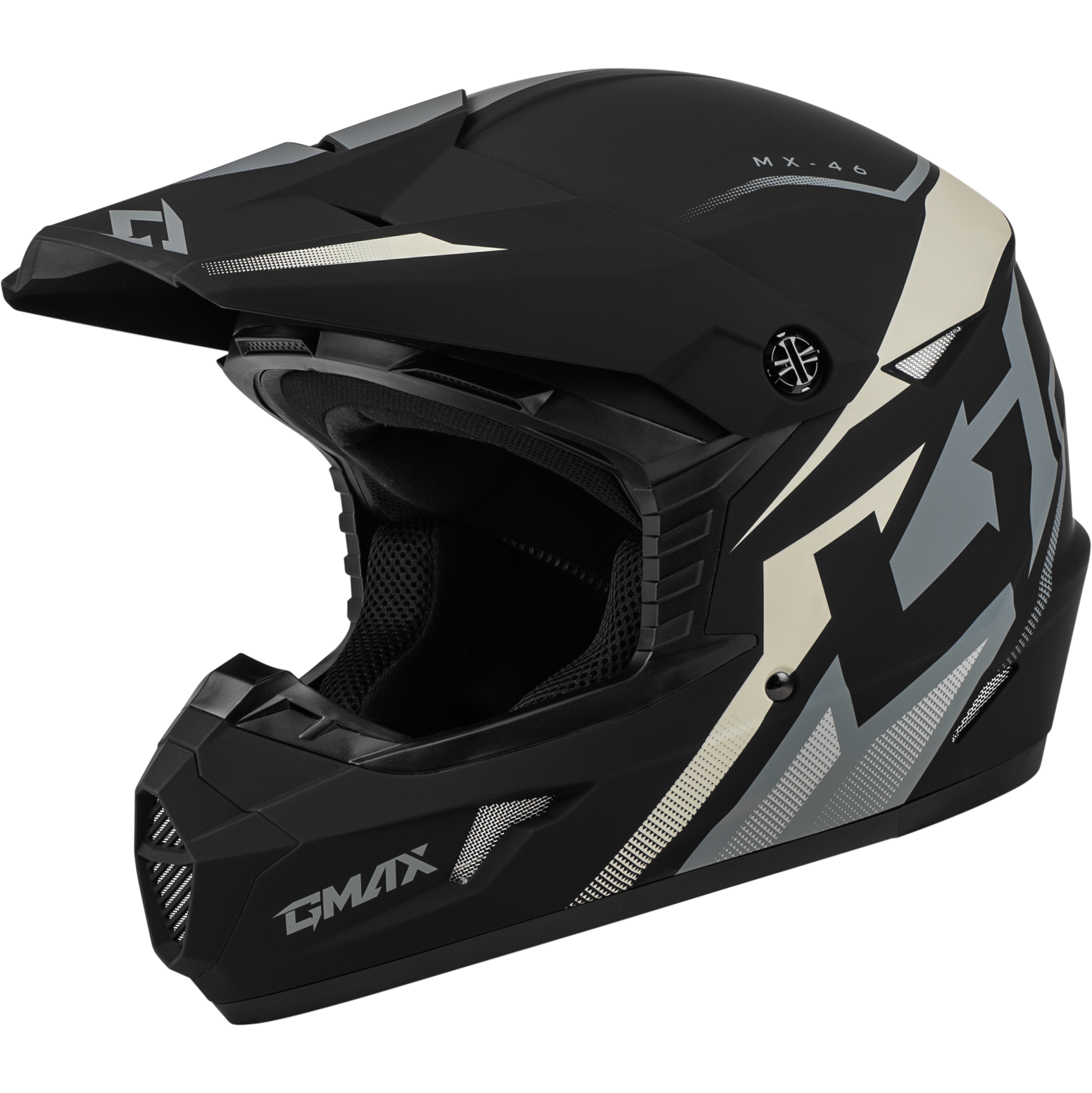 GMAX Mx 46 Compound Helmet Matte Black/Grey/White Lg - Helmets