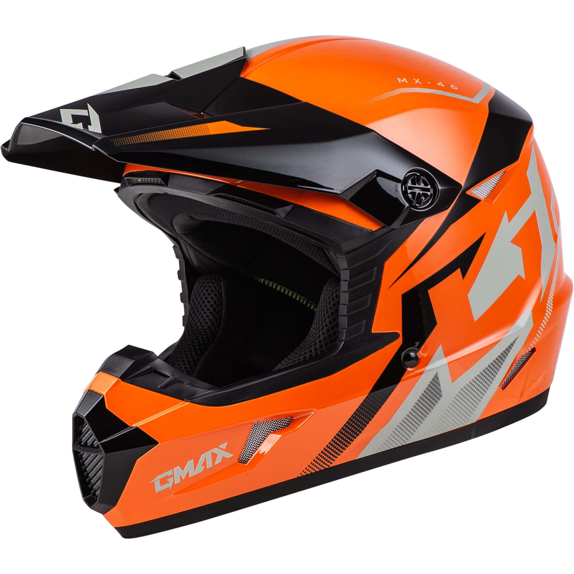 GMAX Mx 46 Compound Helmet Orange/Black/Grey Xs - Helmets