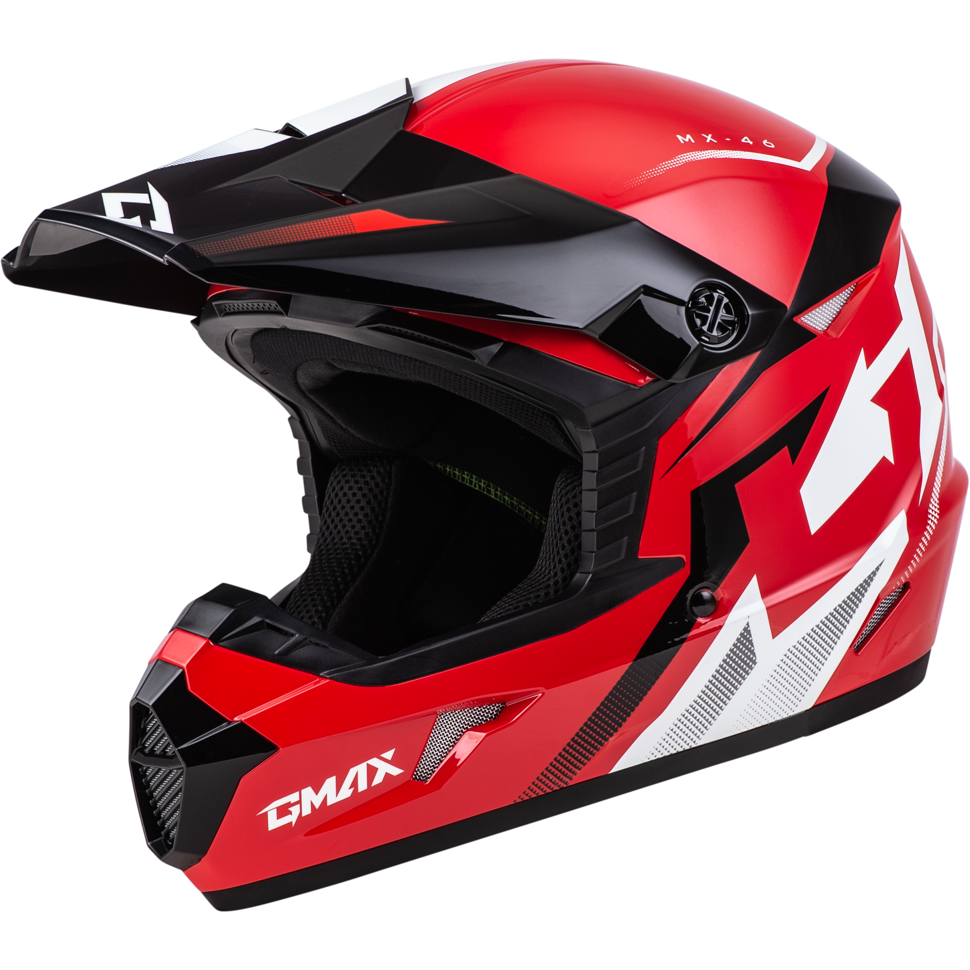 GMAX Mx 46 Compound Helmet Red/Black/White Md - Helmets