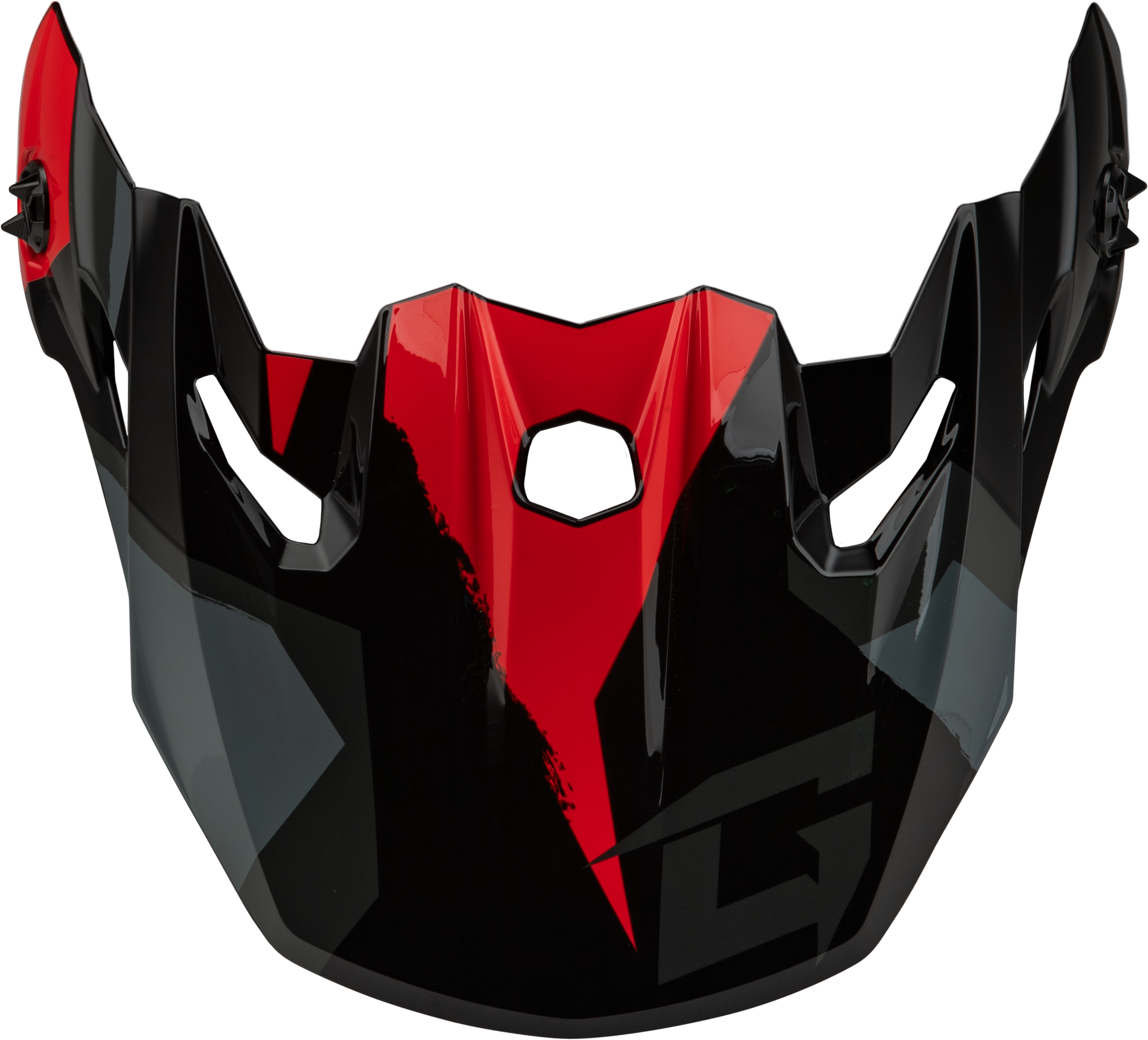 GMAX Mx 96 Splinter Visor W/Screws Black/Red